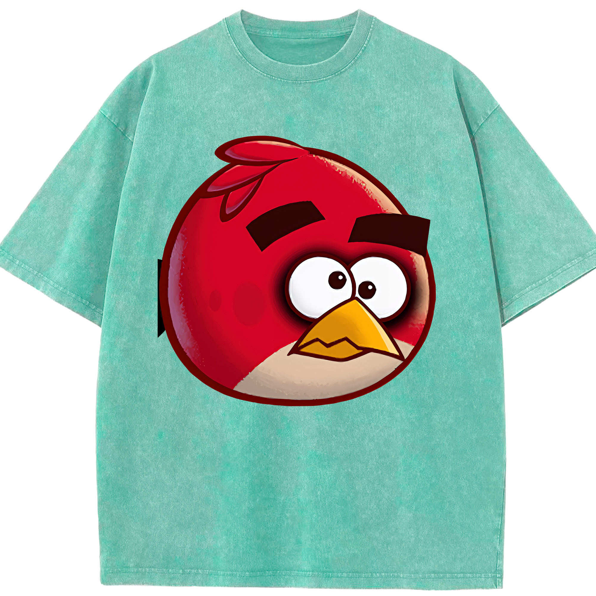 （画像用） Angry Birds アングリーバード 綿100% ヴィンテージ風 半袖Tシャツ（フロントプリント）